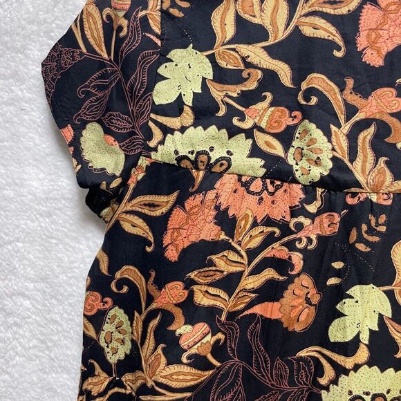 Roller Rabbit Womens Pamela Taos Mini Tunic Dress in Black Floral Size Small - Picture 8 of 9